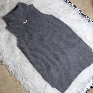 Gray Sleeveless Sweater